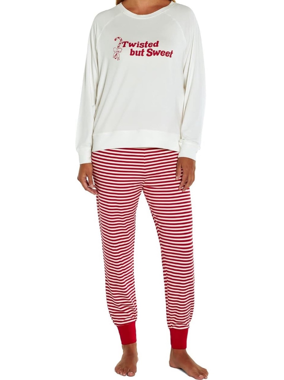 Wildfox Intimates White & Red "Twisted but Sweet" Pajama / Lounge Set